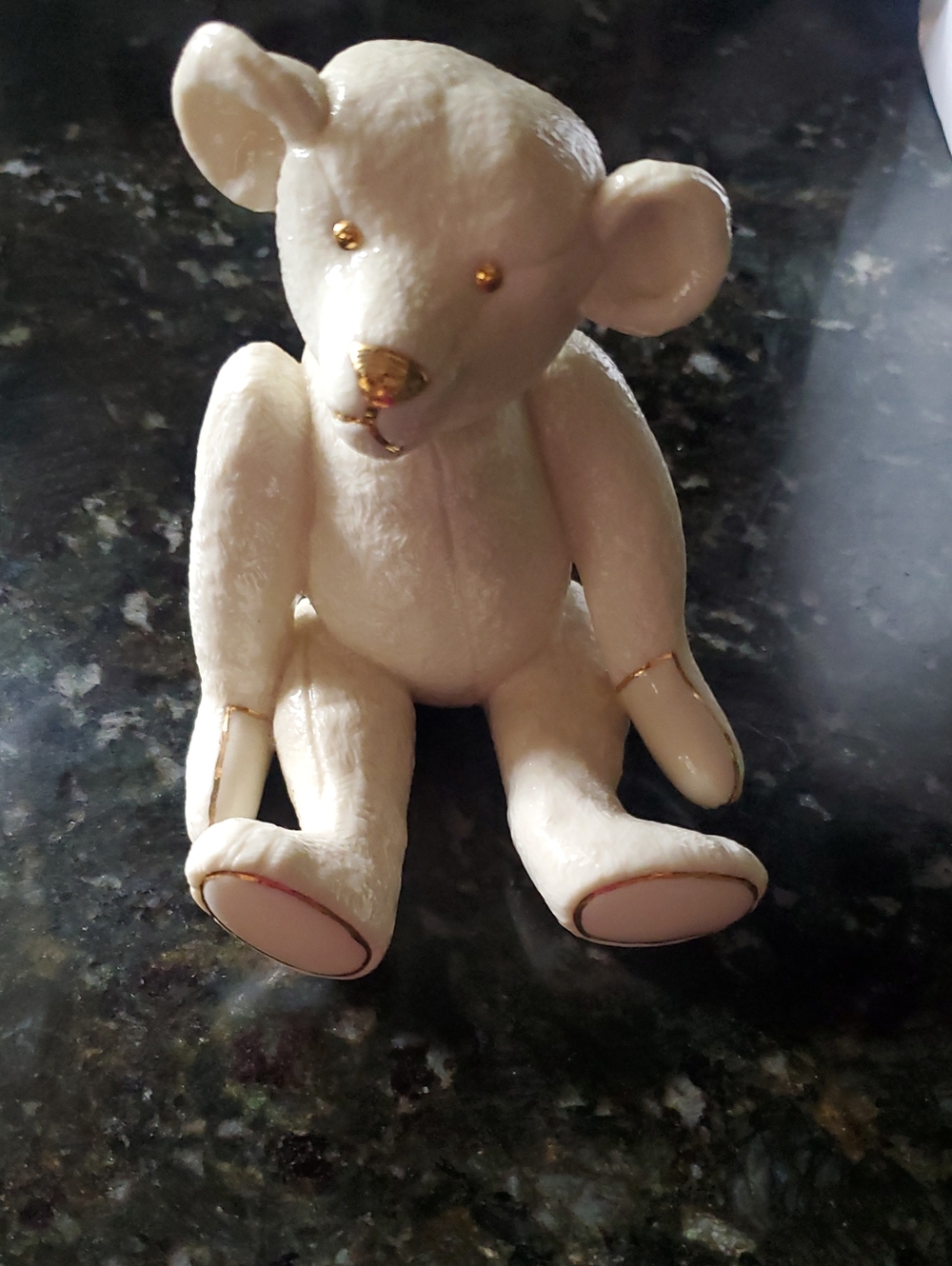 Lenox Ivory  Sitting Bear with Gold Accents